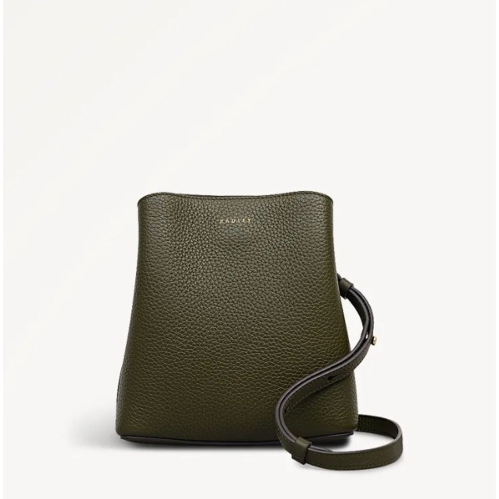 Radley London 112229 Dukes Place SMALL Olive Green Grain Leather Crossbody Bag